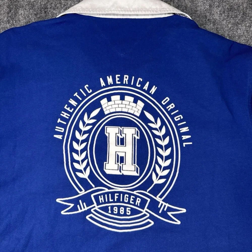 Indianapolis Colts Tommy Hilfiger NFL Long Sleeve Rugby Polo Shirt Men’s XL